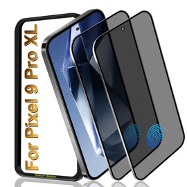 2 Pack Pixel 9 Pro XL Matte Anti spy Privacy Screen Protector, 9H Tempered Glass,Anti-Glare Anti-Scratch, Smooth and Responsive Absolute, No Bubbles, High Definition Clear, With Installation Frame