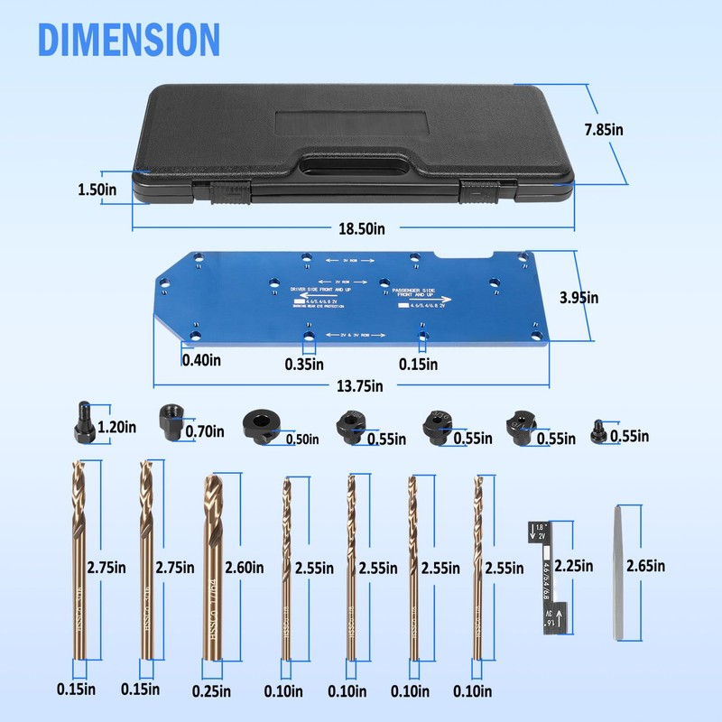 71600 Manifold Drill Template Kit fit for Ford 4.6L/5.4L/6.8L V10
