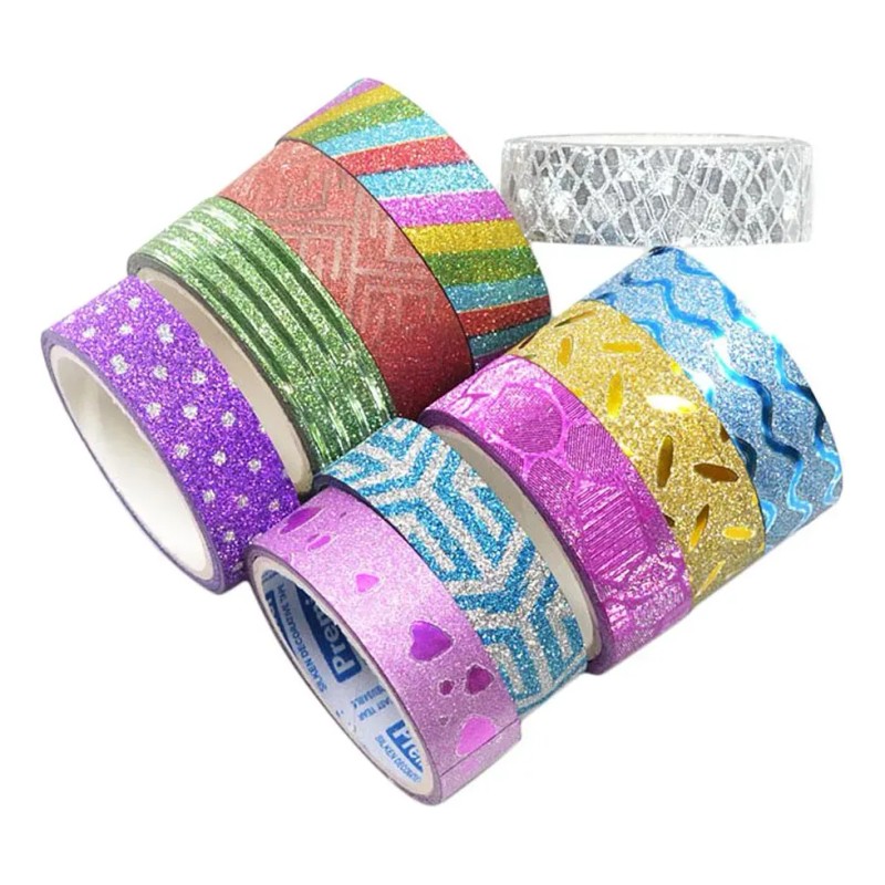 Glitter Washi Cinta De Enmascarar Decoración De Diy