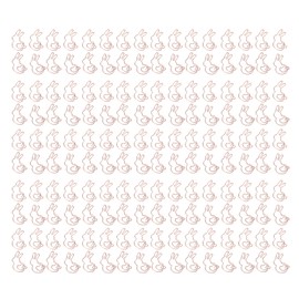 160Pcs Kids Paper Clips Bunny Style Smoothing Strong Metal Exquisite Rose Gold Cute Paper Clips for Office School