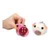 JohnToy 24337 Squishy Soft Animal Keychain, 2 Asso