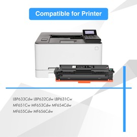 067 067H Black Toner Cartridge 2 Pack MF654CDW Compatible Replacement for Canon 067 Black 067H Color ImageCLASS MF656CDW LBP632CDW MF653Cdw LBP633CDW MF651CW LBP631CW Printer High Yield Ink (2-Pack)