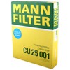 MANN CU25001, MANN Genuine Replacement Pollen Cabin Interior Air Filter