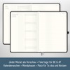 Häfft® Weekly Note Calendar 2026 A4 "Black" Book Calendar, Planner