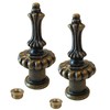 Lamp Finials 2-Pack (Brass, 2" Tall), Secure Lampshade to Table/Floor/Pendant