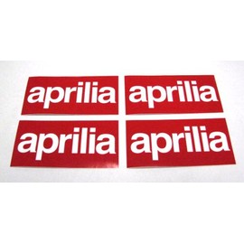 Aprilia Logo Stickers 5.25" x 2.5" - 4 pack