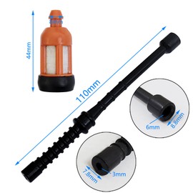 2X Fuel Pipe Hose with Fuel Filter Compatible with Sti-hl 026 Chainsaw Replacement Outdoor Power Tools Spare Parts Accessory