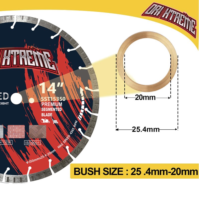 ORIXTREME 14 Inch Diamond Concrete Saw Blade, Turbo Segmented General