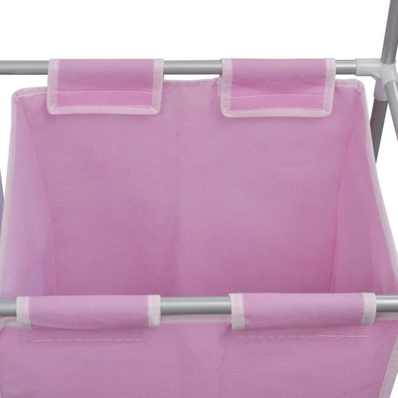 Udorich Laundry Sorter Hamper with Two Compartments and Top Shelf,