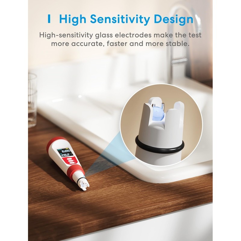 Flysocks 4-in-1 Digital Water Tester - Measure pH, TDS, EC