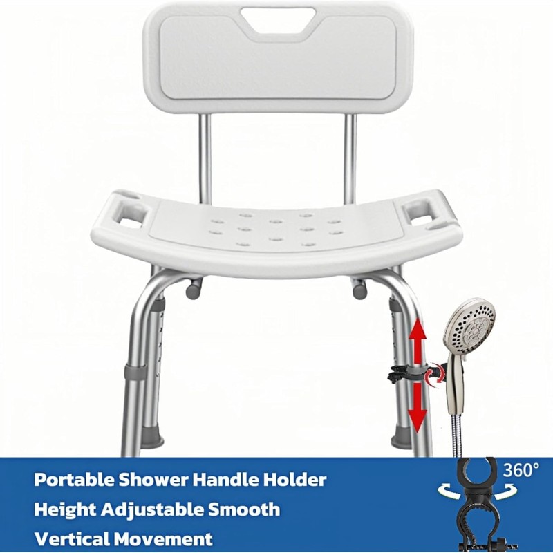2 Pack Shower Chair Shower Head Holder, Wheelchair Cane Holder
