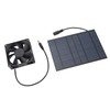 Solar Panel Fan Reduce Temperature Humidity IPX7 Waterproof Solar Powered