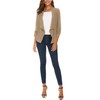 Urban CoCo Women's Ruched Sleeve Lightweight Thin Chiffon Blazer (S,
