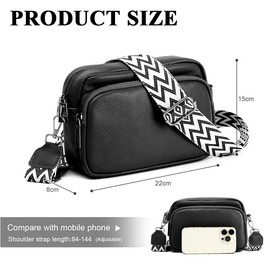 YingStar Leather Crossbody Bag - Women's Small Handbag with Phone Pocket, Side Sling Bag