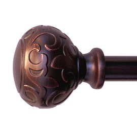 Sorrento 26-48 Inch Adjustable Curtain Rod Set, 5/8 Inch Diameter in Oil Rubbed Bronze