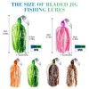 CWSDXM Bladed Jig Fishing Lures, Multi-Color Kits, Irresistible Vibrating Action,