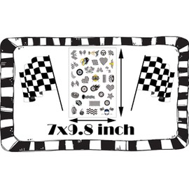 OriniPlay 800 Checkered Racing Car Flag Stickers Suitable for Racing Car Dirt Bike Motocross Themed Birthday Party Supplies Decor Goodie Bag Stuffers Stickers