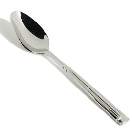 Fortessa Doria 18/10 Stainless Steel Flatware Serving Spoon, 9-Inch,Silver