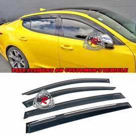 BaysonR Fits 18-23 Kia Stinger Side Window Rain Guard Visors (Tinted)