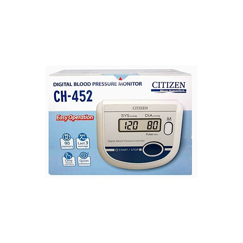 Citizen CH-452 Medidor de Presión Arterial, blanco/azul