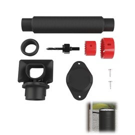 Rain Barrel Diverter Kit - Rain Barrel Downspout Diverter for Rectangular Downspouts, Easily Turn Plastic Containers into Rain Barrels, Easy Installation Without Dismantling (with Hole Saw Set)