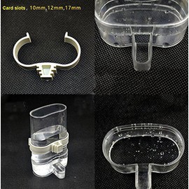 Hypeety Bird Feed Water Dispenser 2 PC Pet Feeder and Water Cup 200ml / 7.05 oz Clear Bird Cage Feeder for Finch Parakeet Small Bird (Color Random & Pack of 2)