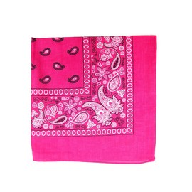 Kaiser Novelty Bandanas Paisley Cotton Bandanas (Hot Pink 22 X 22 in)