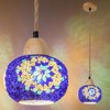 Turkish Moroccan Mosaic Hanging Lamp – Hardwired Pendant Light Fixture