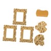 CIYODO 3pcs Small Photo Frame Gold Picture Frames Small Picture