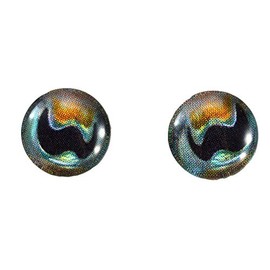10mm Cuttlefish Glass Eyes Nautical Doll Irises for Art Polymer Clay Taxidermy Sculptures or Jewelry Making Set of 2
