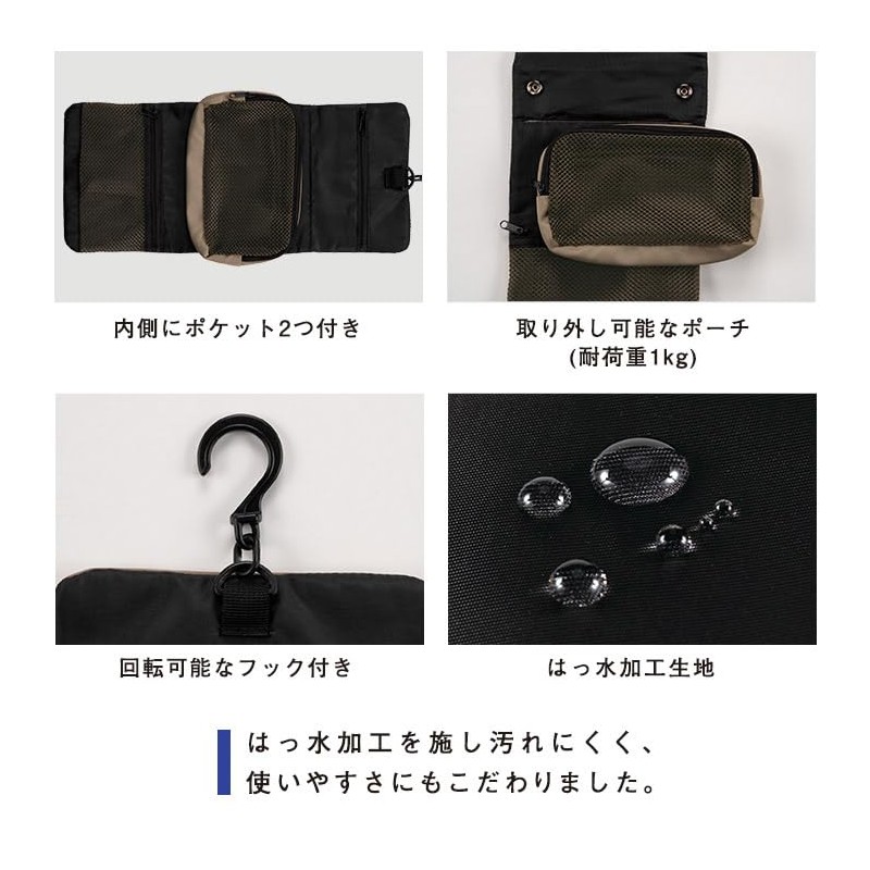 [2025] Wpc. Travel Hanging Pouch SMALL Gray NT005-001-230