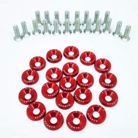 20X RED XYC Billet Aluminum Fender/Bumper Washer/Bolt Engine Bay Dress UP KIT