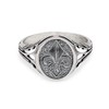 NKlaus Signet Ring Bourbon Lily 925 Silver Men's Ring Templar