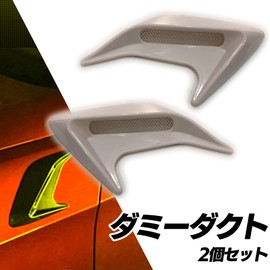 ESNET General Purpose Dummy Duct 2 Piece Set Hood Side General Purpose Dress Up Air Intake Aero Parts Hose Aircuri White