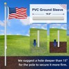 25FT Flag Pole Kit, Heavy Duty 12 Gauge Extra Thick