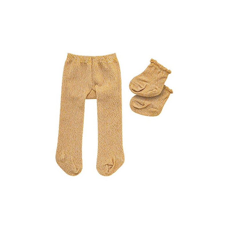 Heless 476 - Tights with Socks for Dolls, Gold, Size