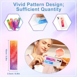 50PCS Calm Strips for Anxiety Sensory Stickers Calm Stickers for Relieve Adults Kids Teens Fidgets Stress Office&Classroom Supplies Anxiety Relief Items with Tactile Textured Surface(Watercolor)