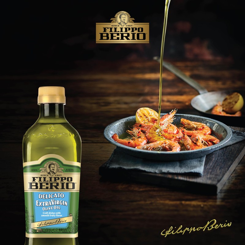 Filippo Berio Cold Pressed Extra Virgin Olive Oil, Delicato, 25.3