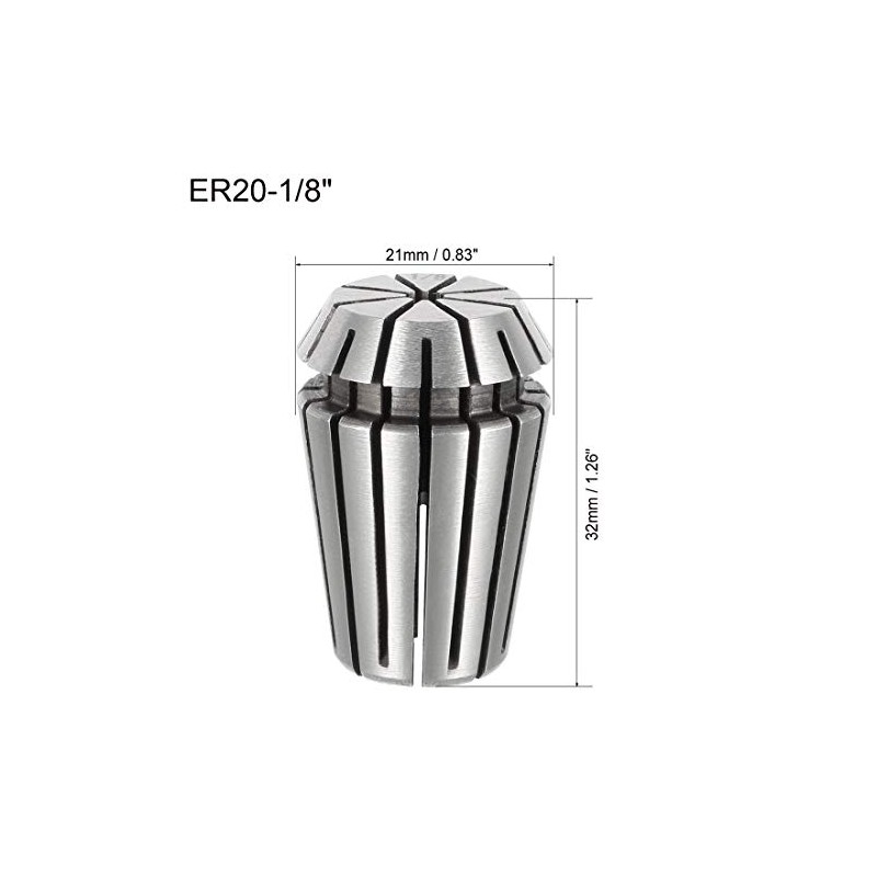 sourcing map ER20 1/8" Spring Collet Chuck for CNC Engraving
