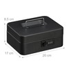Relaxdays Cash Box, 3-Digit Number Combination, Coin Insert, Iron Money