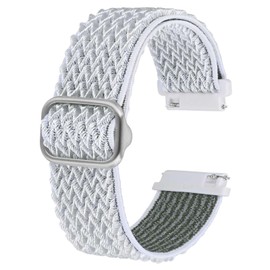 BISONSTRAP Stretchy Nylon Watch Strap, Adjustable Buckle Loop Straps, Quick Release, Elastic Braided Nylon Strap, 16 mm, 18 mm, 19 mm, 20 mm, 22 mm, Nylon, No gemstone