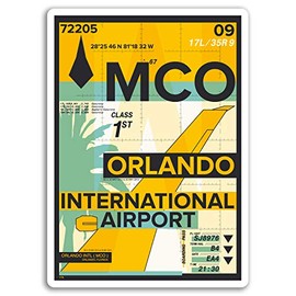 2 x 10cm Orlando Airport Vinyl Stickers - Florida Sticker Laptop Luggage #17142 (10cm Tall)