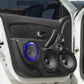 Unifizz Car Metal Audio Speaker Grill Cover Mesh Woofer Horn Guard Decorative Circle Grille Protector 6.02 Inch Blue