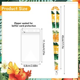 8 Pack Lanyards for Cruise Cards, Ship Essentials for ID Badges & Key Cards (Rainforest Style 3)