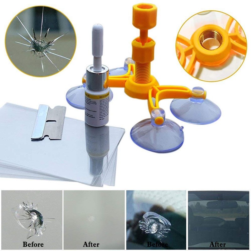 Manelord Crack Repair Windshield Repair Kit with Japanese Instruction Manual