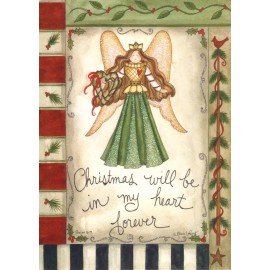 Paper Magic Merry Christmas Angel Heart Folk Art Annie LaPoint Theme Greeting Card