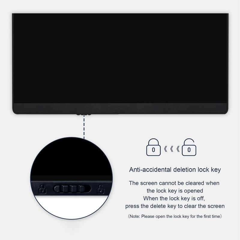 LCD Writing Board 11.5 Inch DoubleSided Doodle Board FullScreen Black