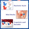 DTOFOOT 80 Pcs Patriotic Mini Resin Ducks,Independence Day Duck Figurines