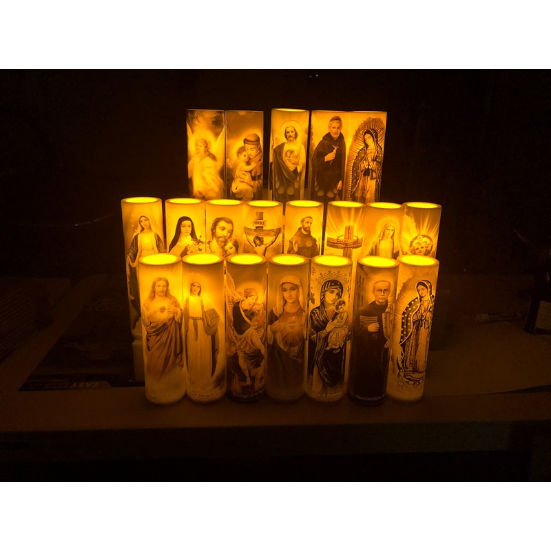 THE SAINTS COLLECTION St Peregrine, LED Flameless Devotional Prayer Candle