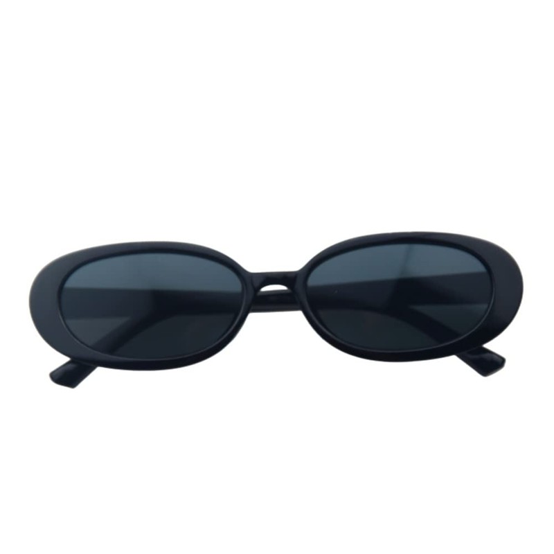 Unisex Sunglasses Retro Black Grey Drive Holiday Oval Non-Polarized UV400